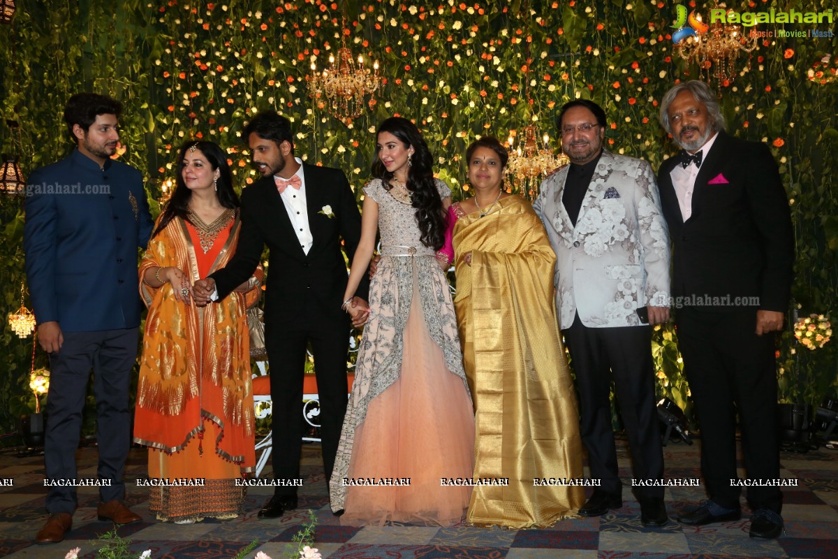 Celebrations by Aadarsh Balakrishna and Gulnar Virk at Hyderabad Marriott Hotel and Convention Centre