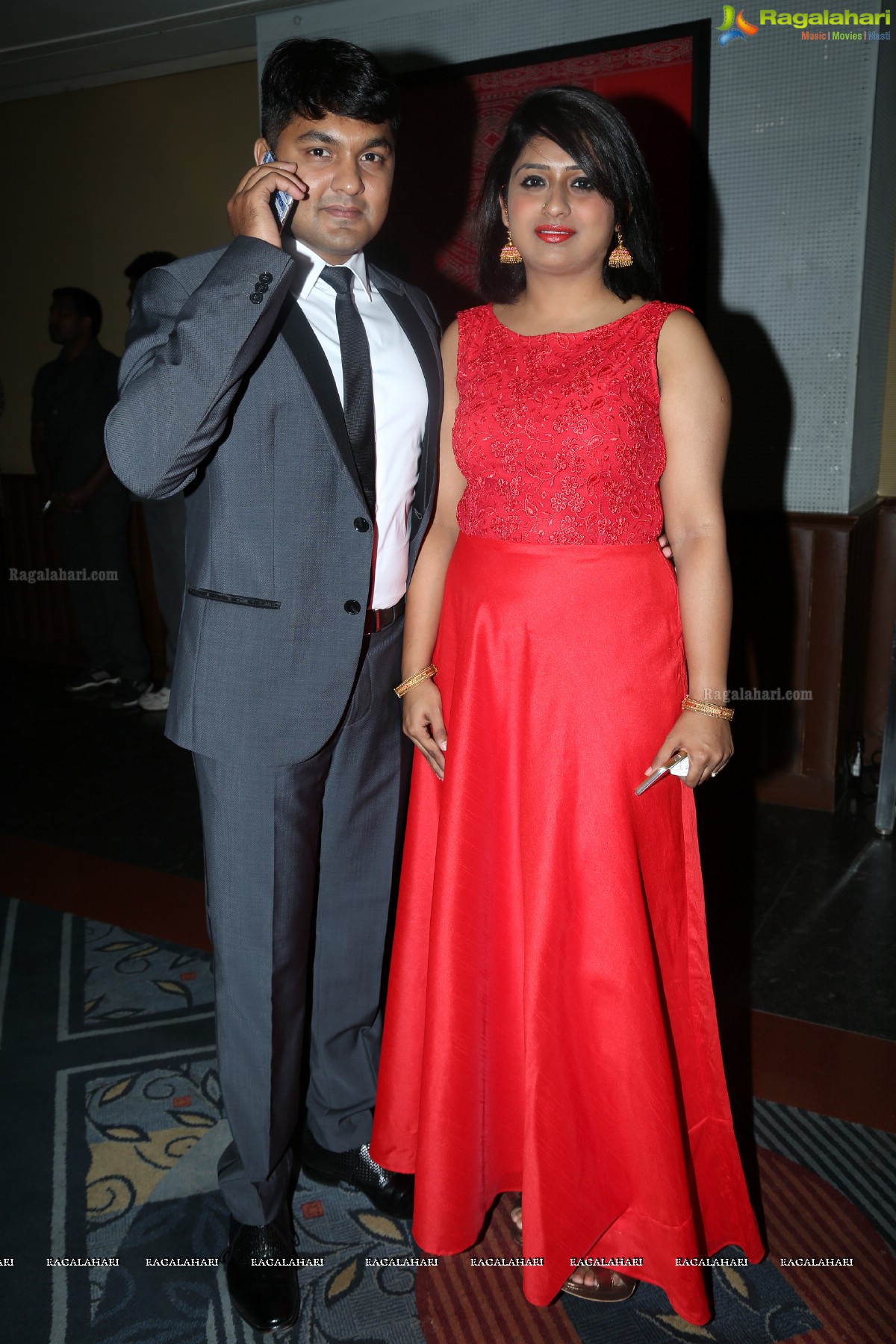 Celebrations by Aadarsh Balakrishna and Gulnar Virk at Hyderabad Marriott Hotel and Convention Centre