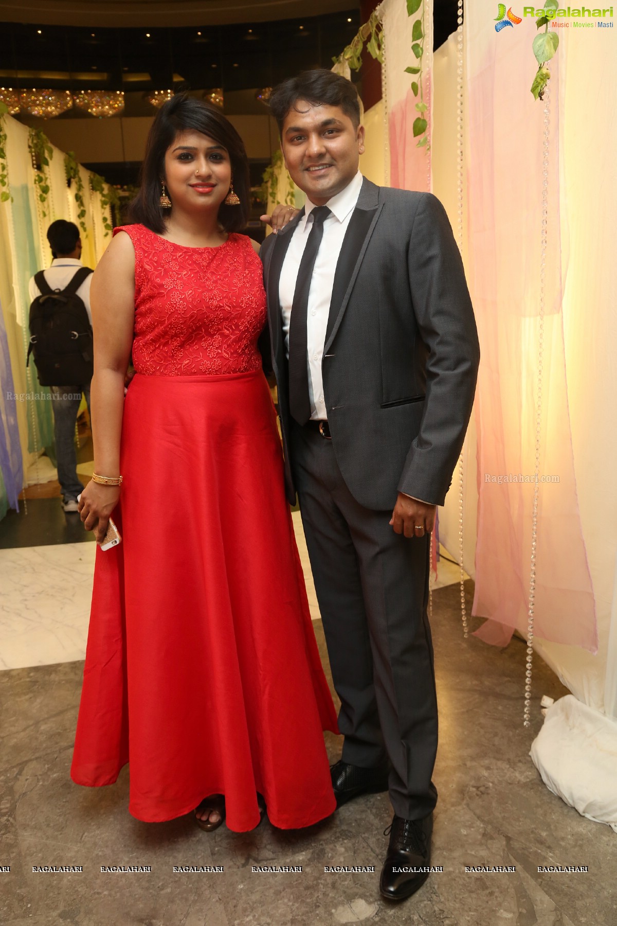 Celebrations by Aadarsh Balakrishna and Gulnar Virk at Hyderabad Marriott Hotel and Convention Centre