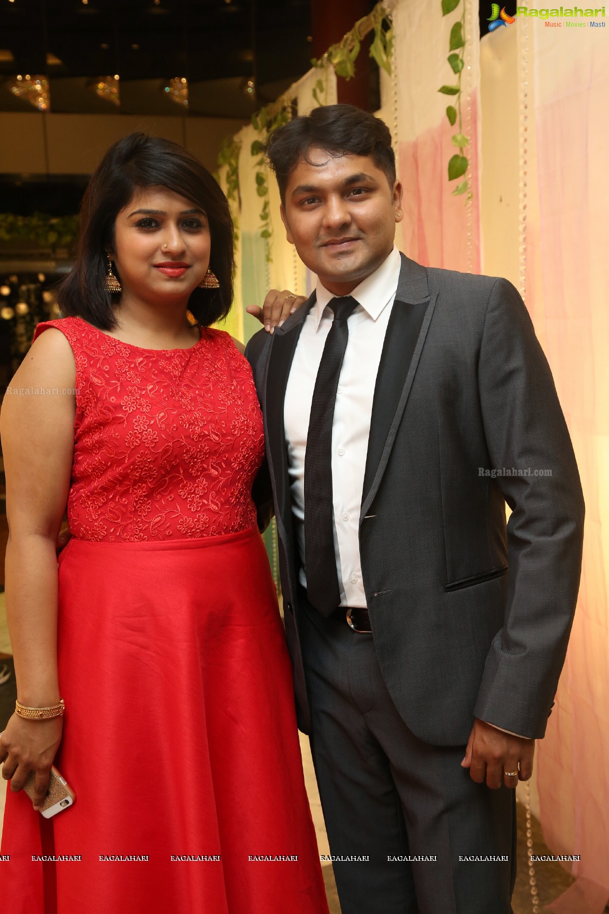 Celebrations by Aadarsh Balakrishna and Gulnar Virk at Hyderabad Marriott Hotel and Convention Centre