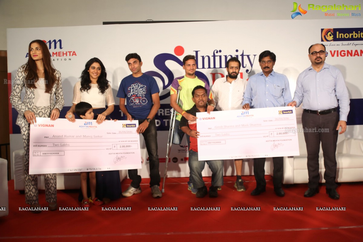 Shilpa Reddy and Regina Cassandra felicitates para-athletes of Aditya Mehta Foundation (AMF) at Inorbit Mall, Hyderabad