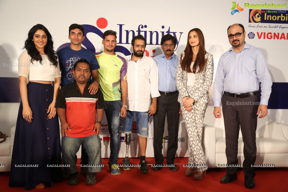 Shilpa Reddy and Regina Cassandra felicitates para-athletes of Aditya Mehta Foundation (AMF) at Inorbit Mall, Hyderabad