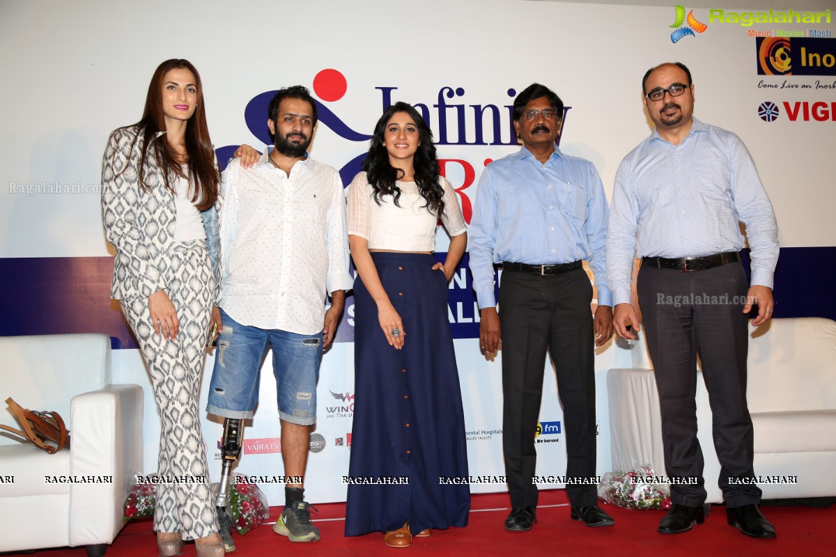 Shilpa Reddy and Regina Cassandra felicitates para-athletes of Aditya Mehta Foundation (AMF) at Inorbit Mall, Hyderabad