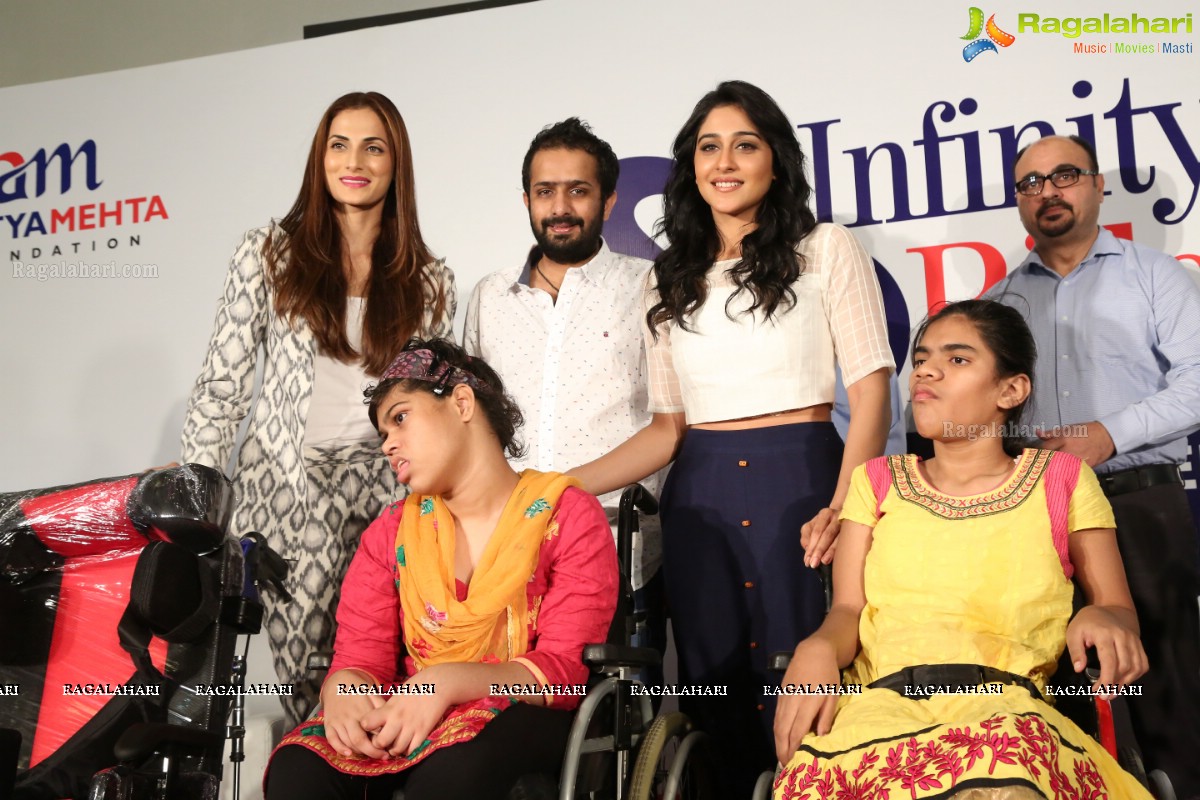 Shilpa Reddy and Regina Cassandra felicitates para-athletes of Aditya Mehta Foundation (AMF) at Inorbit Mall, Hyderabad