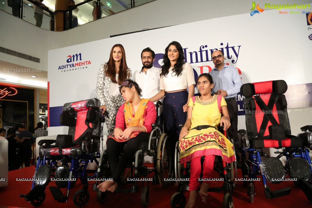 Shilpa Reddy and Regina Cassandra felicitates para-athletes of Aditya Mehta Foundation (AMF) at Inorbit Mall, Hyderabad