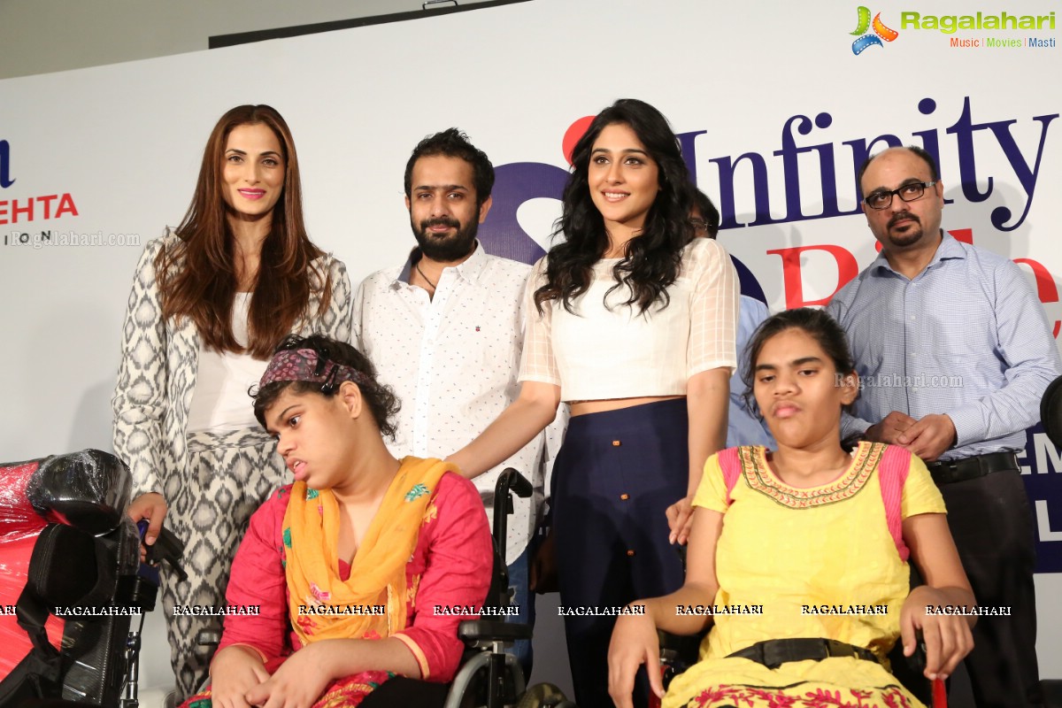 Shilpa Reddy and Regina Cassandra felicitates para-athletes of Aditya Mehta Foundation (AMF) at Inorbit Mall, Hyderabad