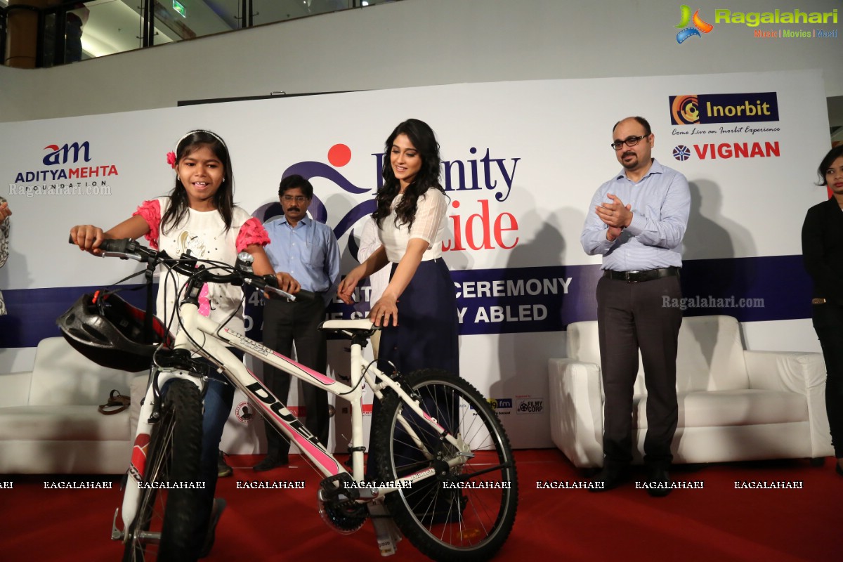 Shilpa Reddy and Regina Cassandra felicitates para-athletes of Aditya Mehta Foundation (AMF) at Inorbit Mall, Hyderabad