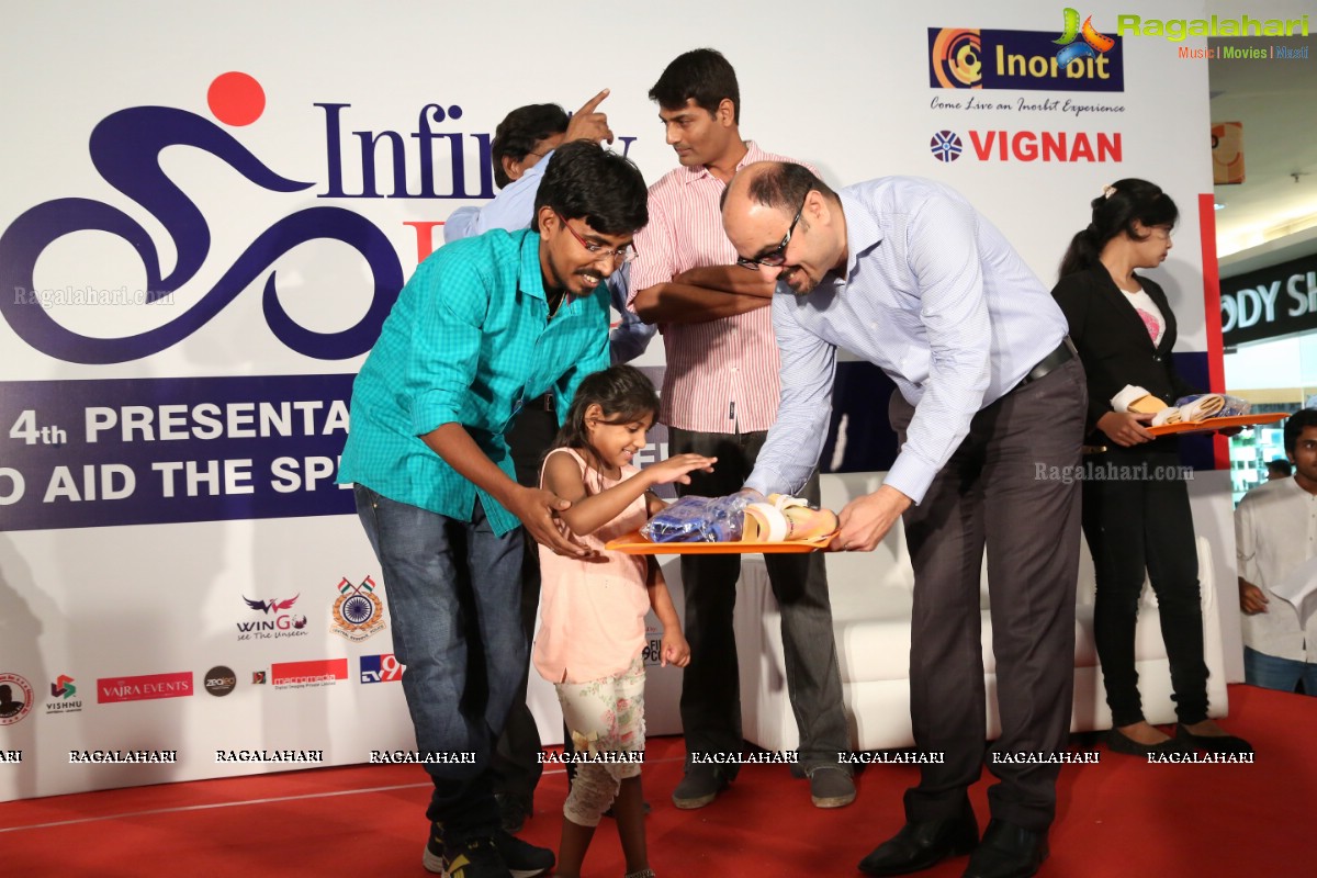 Shilpa Reddy and Regina Cassandra felicitates para-athletes of Aditya Mehta Foundation (AMF) at Inorbit Mall, Hyderabad