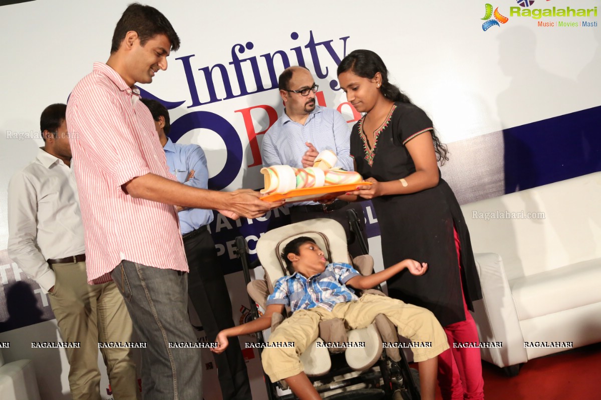 Shilpa Reddy and Regina Cassandra felicitates para-athletes of Aditya Mehta Foundation (AMF) at Inorbit Mall, Hyderabad