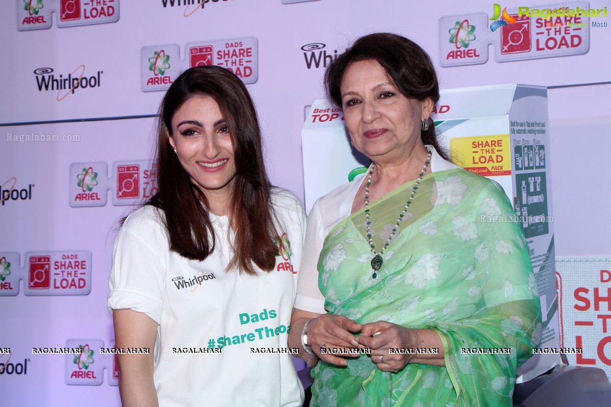 Sharmila Tagore and Soha Ali Khan at Ariel and Whirlpool Share The Load Press Meet