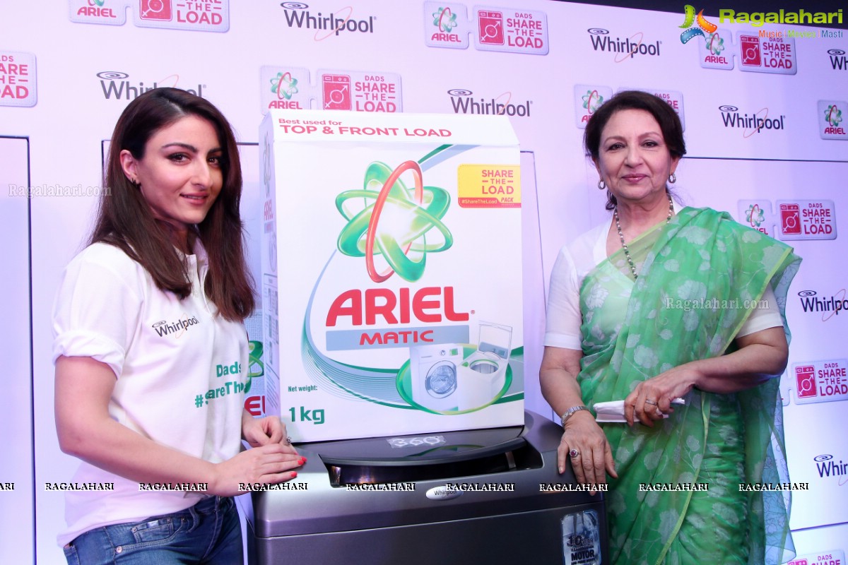 Sharmila Tagore and Soha Ali Khan at Ariel and Whirlpool Share The Load Press Meet