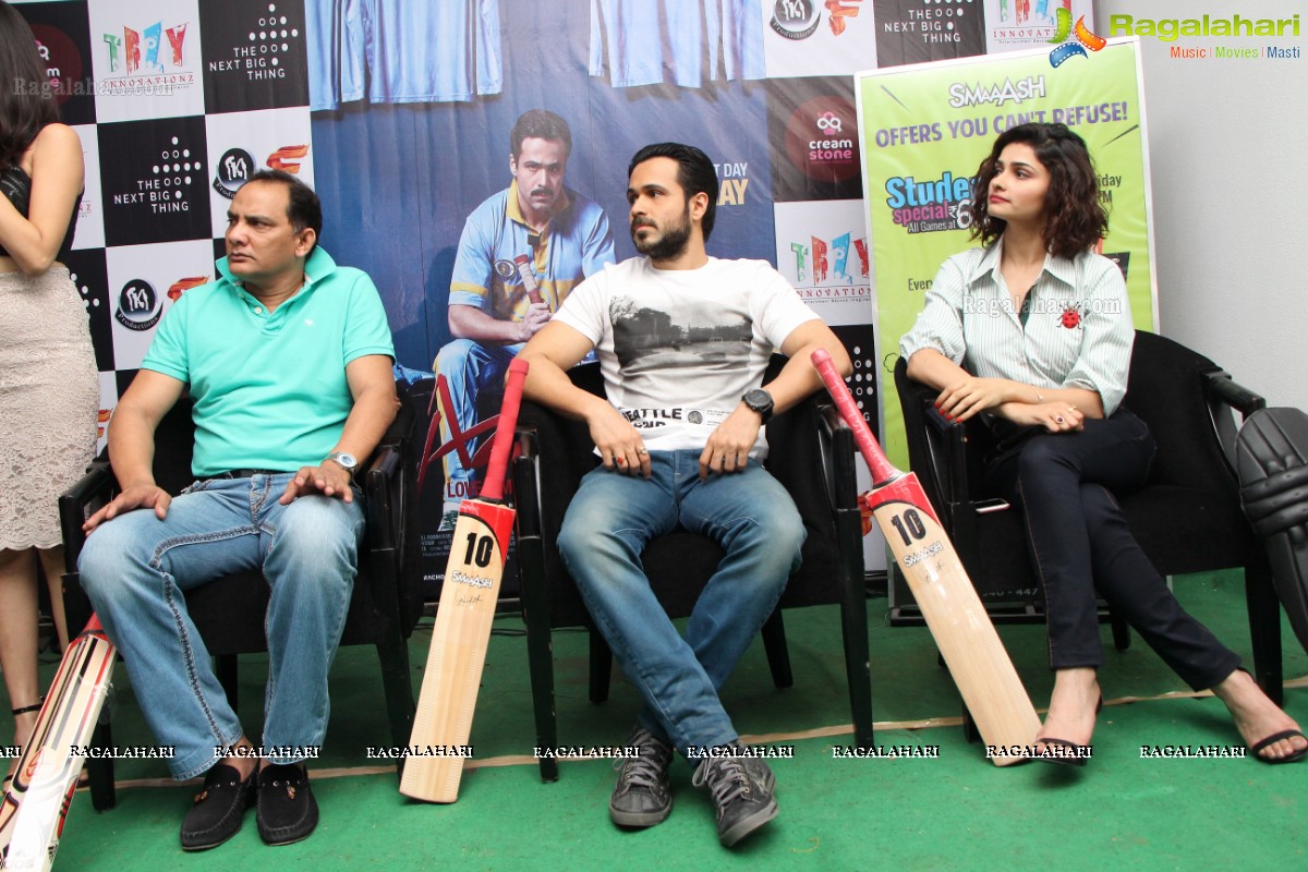 Mohammad Azharuddin, Emraan Hashmi and Prachi Desai visits Smaaash, Inorbit Mall, Hyderabad