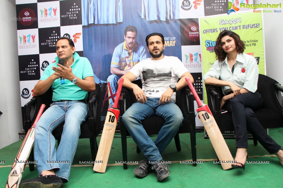 Mohammad Azharuddin, Emraan Hashmi and Prachi Desai visits Smaaash, Inorbit Mall, Hyderabad