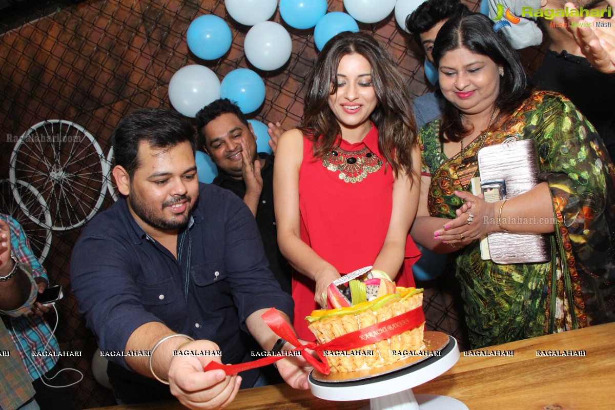Nyra Banerjee parties and promotes her Bollywood Movie 'One Night Stand' at Hyderabad Social