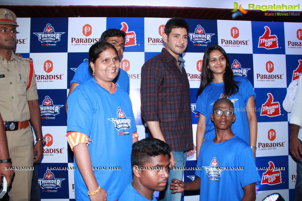 Mahesh Babu felicitates Thumps Up Thunder Challenge Winners at Paradise Restaurant, Hyderabad
