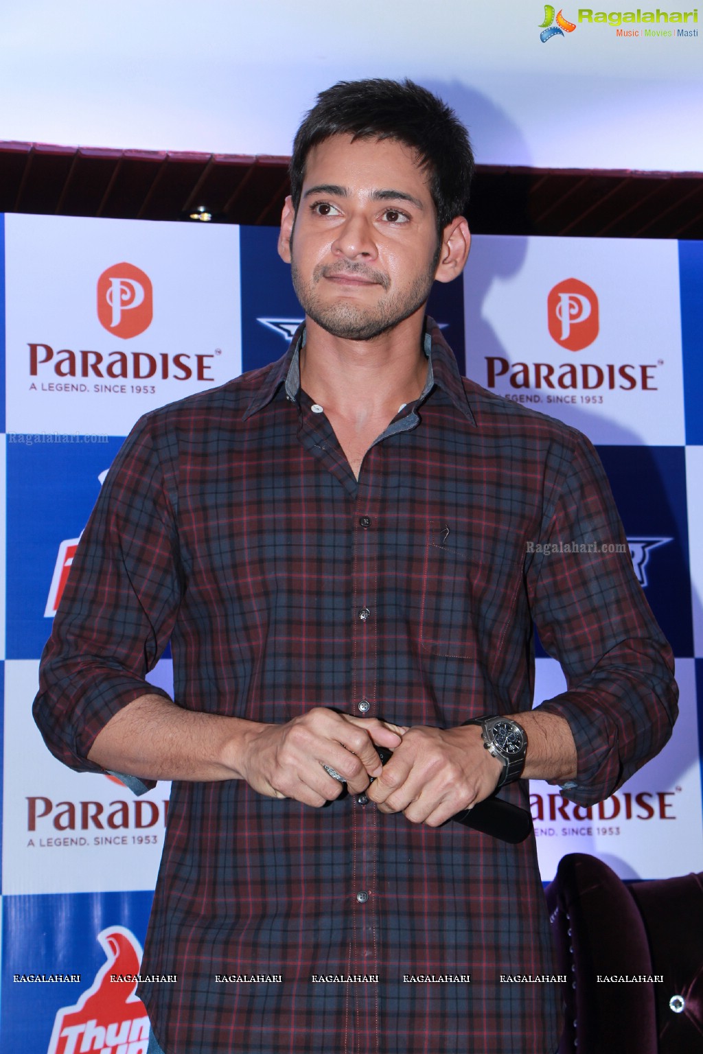 Mahesh Babu felicitates Thumps Up Thunder Challenge Winners at Paradise Restaurant, Hyderabad