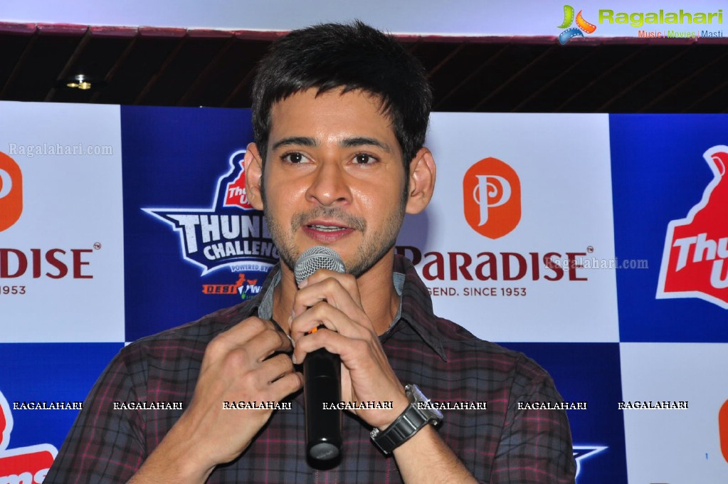 Mahesh Babu felicitates Thumps Up Thunder Challenge Winners at Paradise Restaurant, Hyderabad