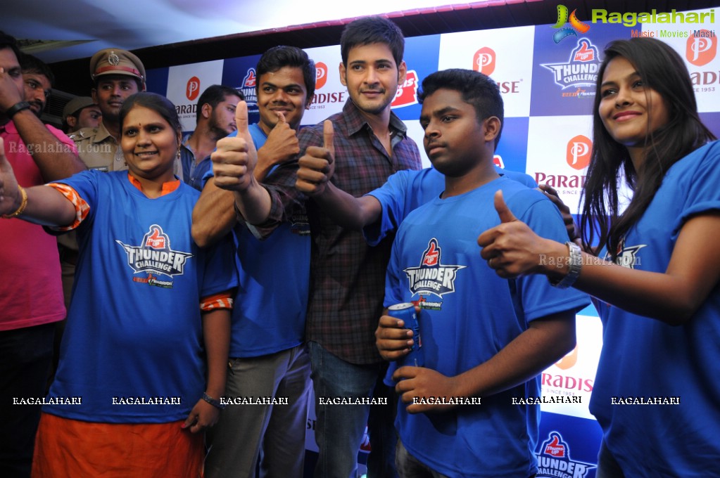 Mahesh Babu felicitates Thumps Up Thunder Challenge Winners at Paradise Restaurant, Hyderabad