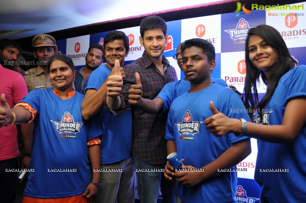 Mahesh Babu felicitates Thumps Up Thunder Challenge Winners at Paradise Restaurant, Hyderabad