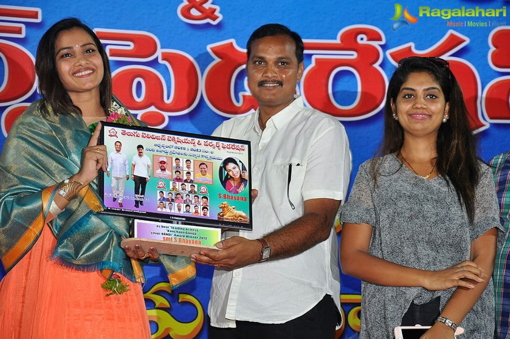 Felicitation by Telugu TV and Workers Federation for the Nandi Award Winners of 2012 And 2013