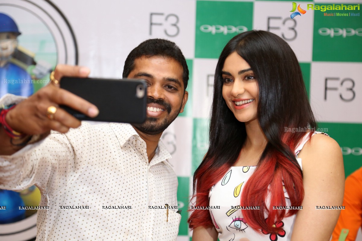 Adah Sharma launches Oppo F3 Plus Mobiles at Lemon Tree, Hyderabad