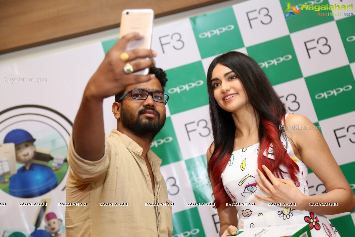 Adah Sharma launches Oppo F3 Plus Mobiles at Lemon Tree, Hyderabad