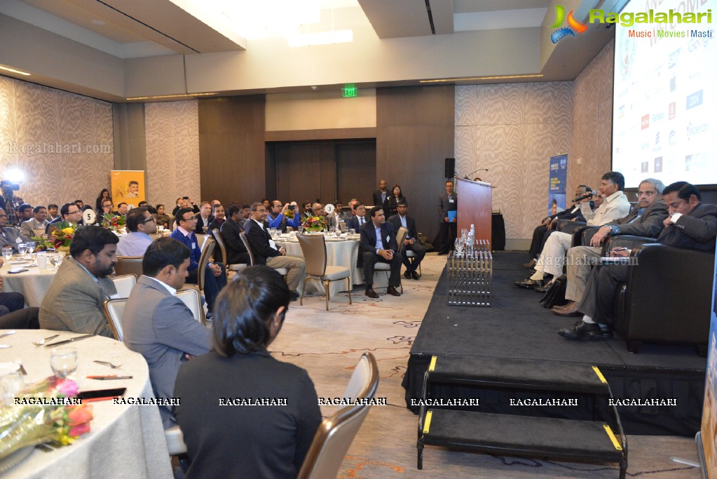 Andhra Pradesh Chief Minister Chandra Babu Naidu Business meet with Bay Area CEOs, California, USA