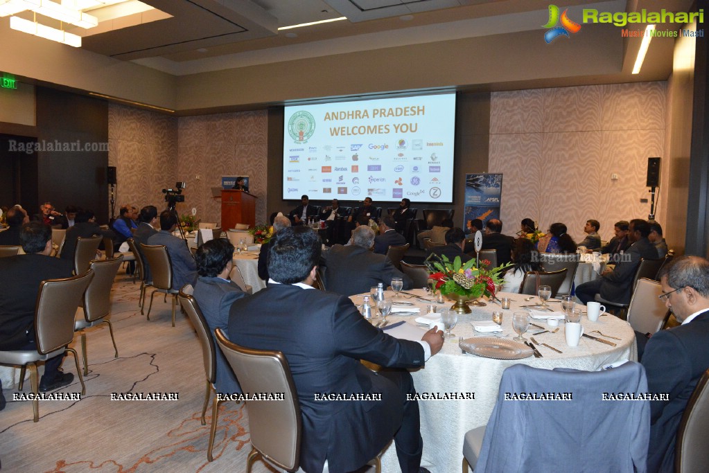 Andhra Pradesh Chief Minister Chandra Babu Naidu Business meet with Bay Area CEOs, California, USA