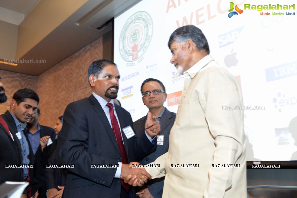 Andhra Pradesh Chief Minister Chandra Babu Naidu Business meet with Bay Area CEOs, California, USA