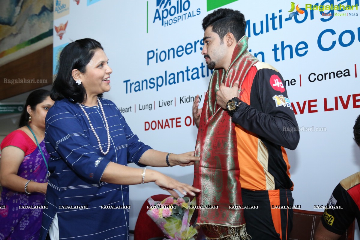 Organ Donation Awareness Program by Apollo Hospitals and Sunrisers Hyderabad