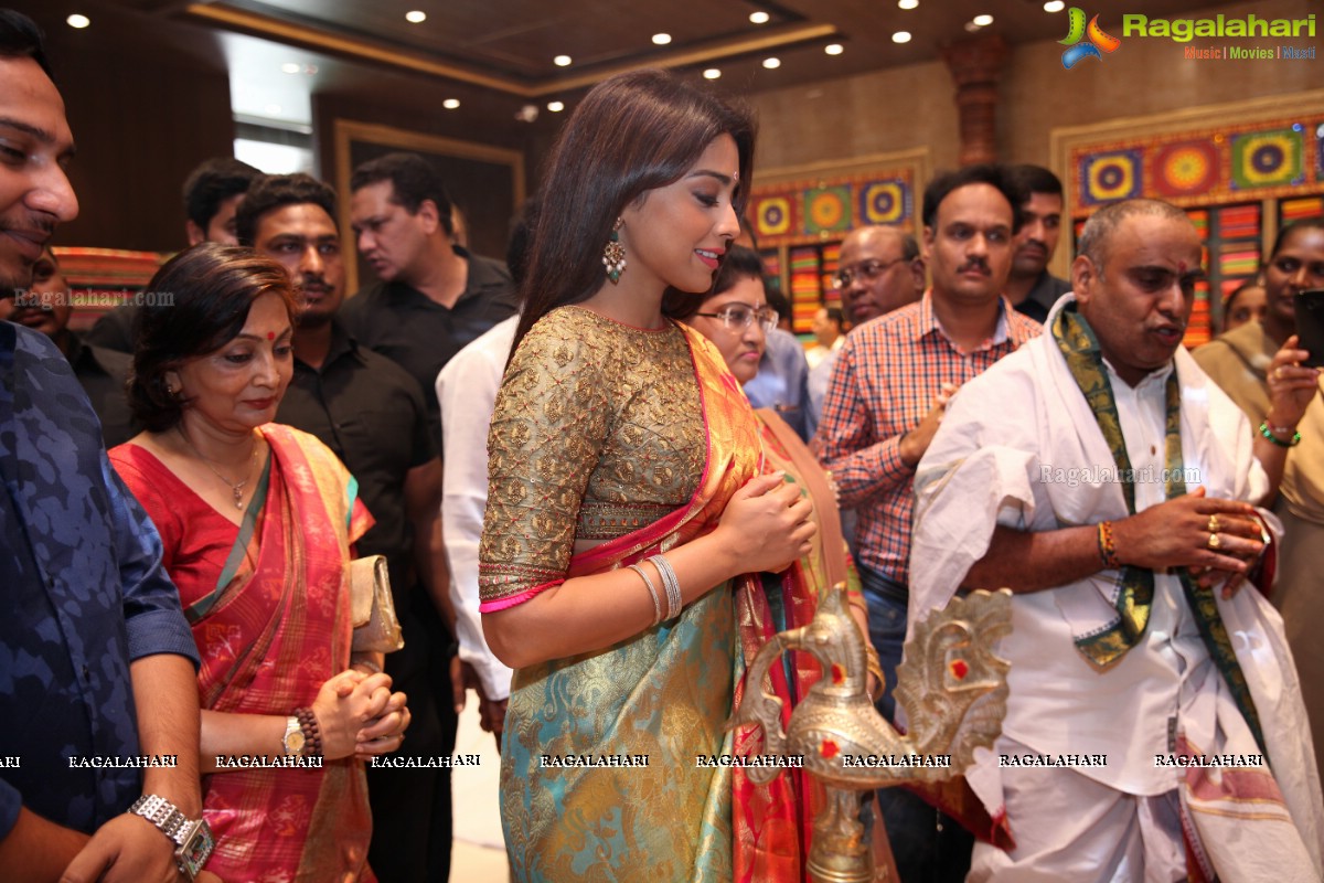 Shriya Saran launches VRK Silks at Shaikpet, Hyderabad