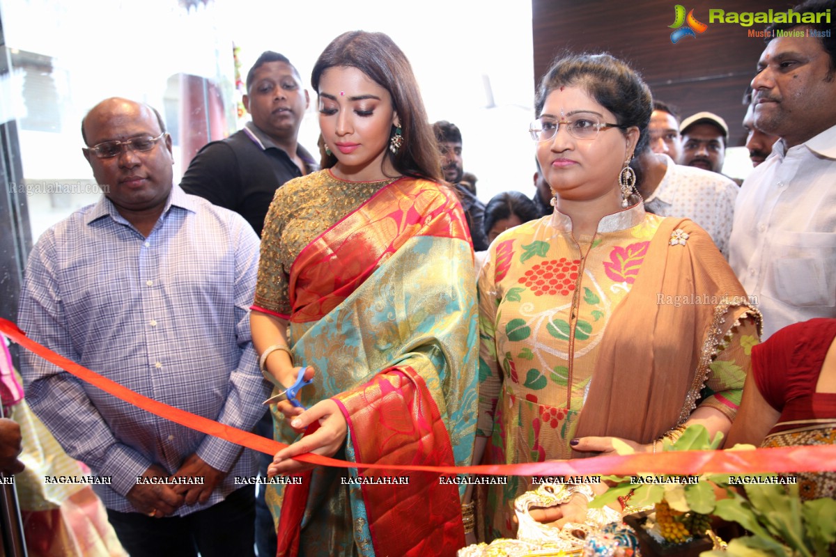 Shriya Saran launches VRK Silks at Shaikpet, Hyderabad