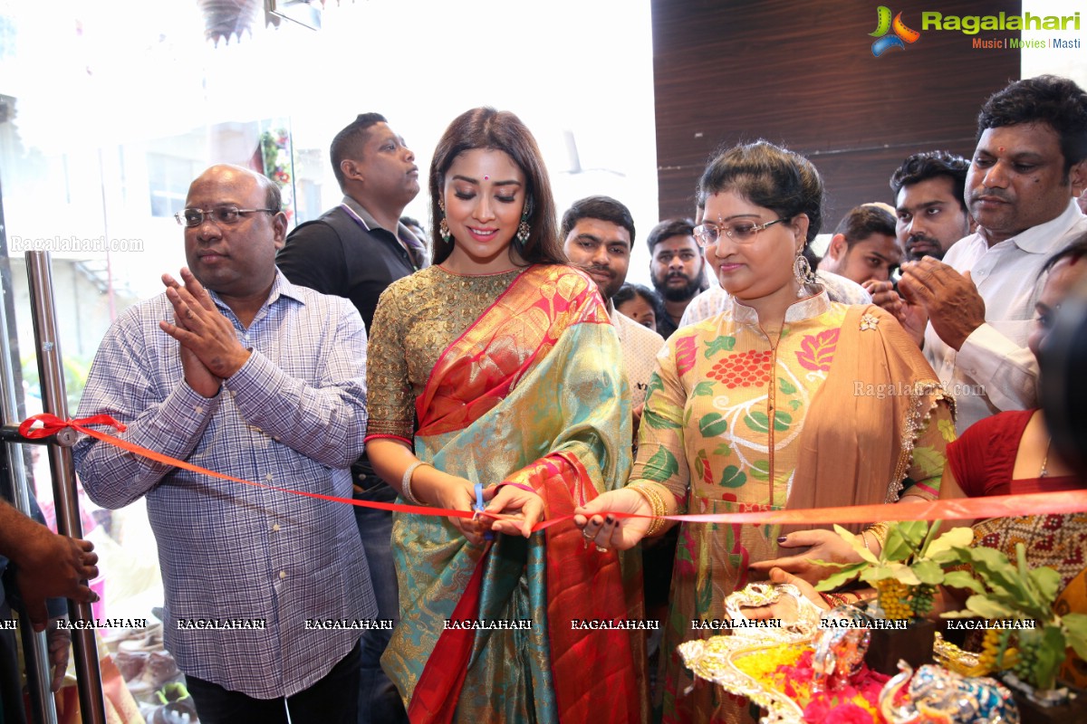 Shriya Saran launches VRK Silks at Shaikpet, Hyderabad