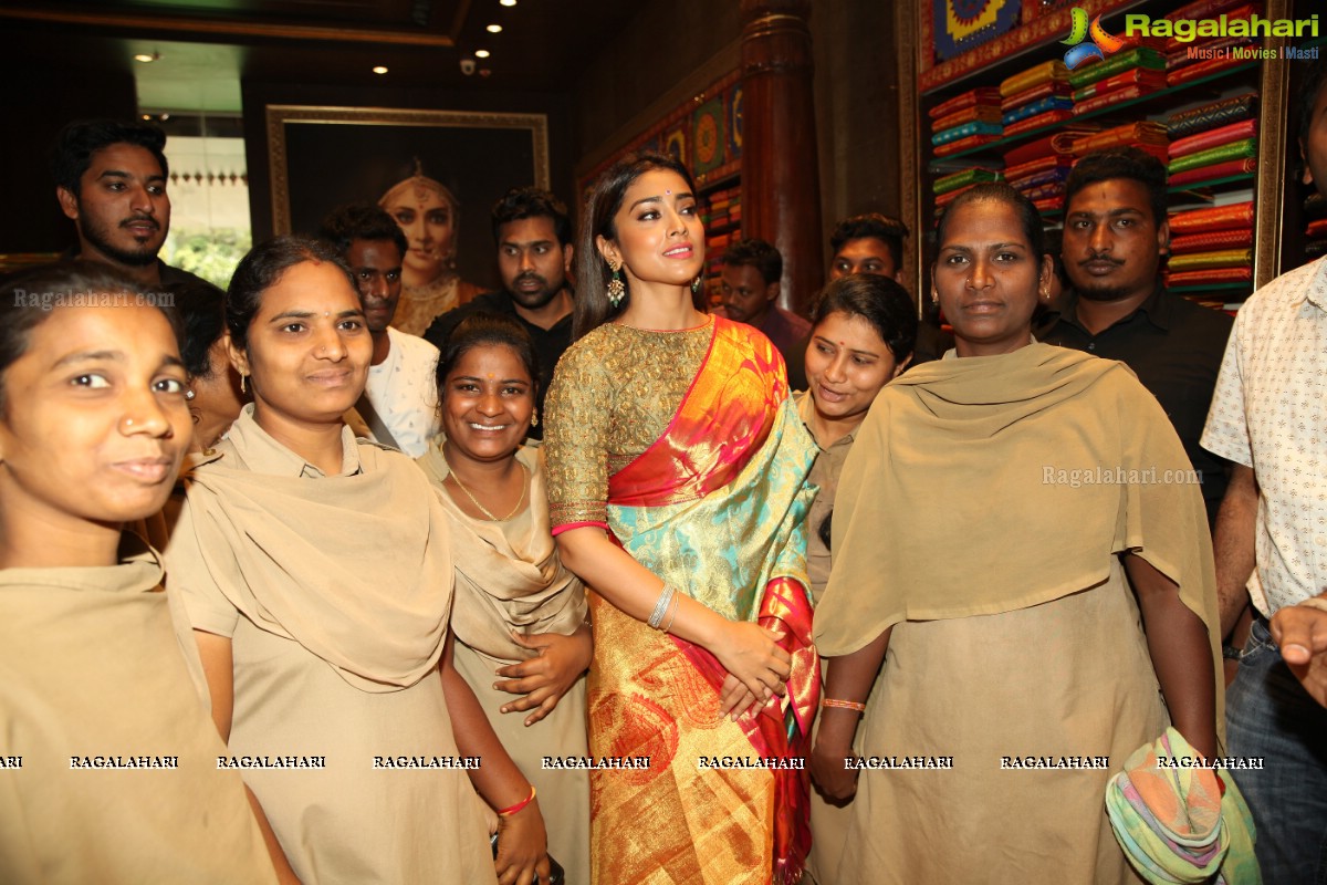 Shriya Saran launches VRK Silks at Shaikpet, Hyderabad