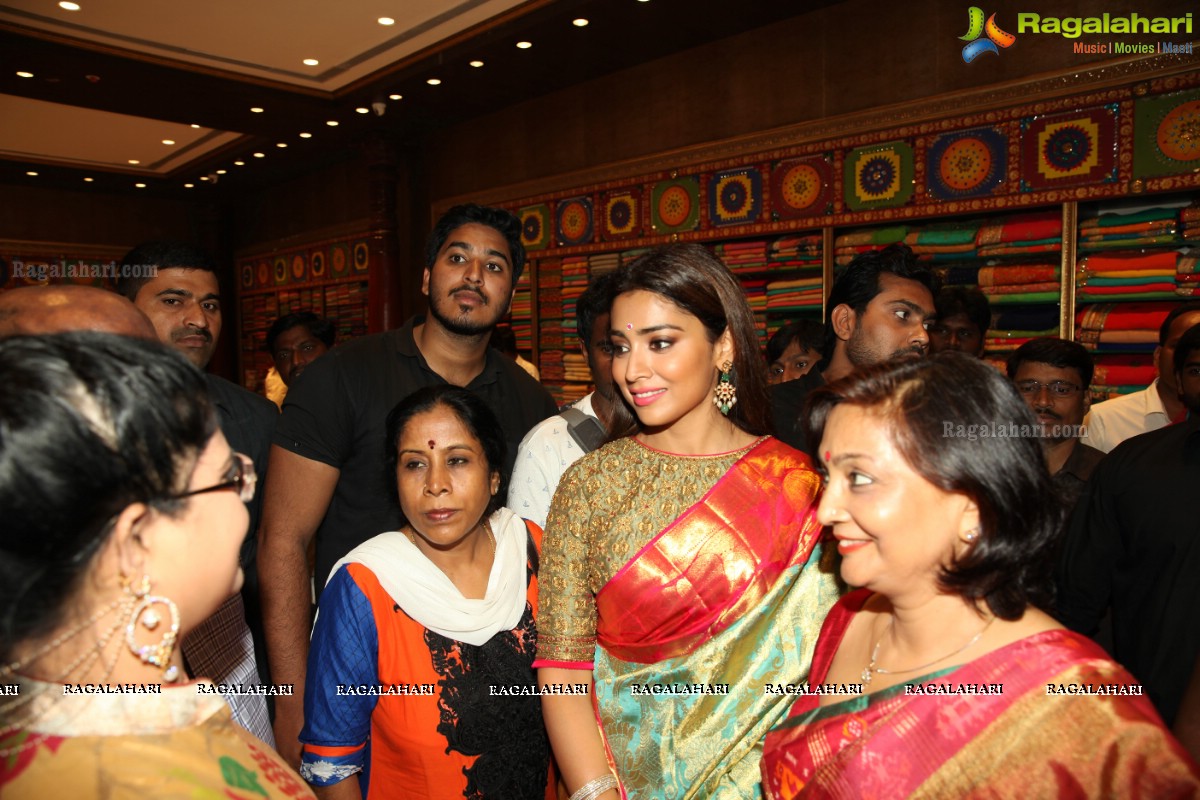 Shriya Saran launches VRK Silks at Shaikpet, Hyderabad