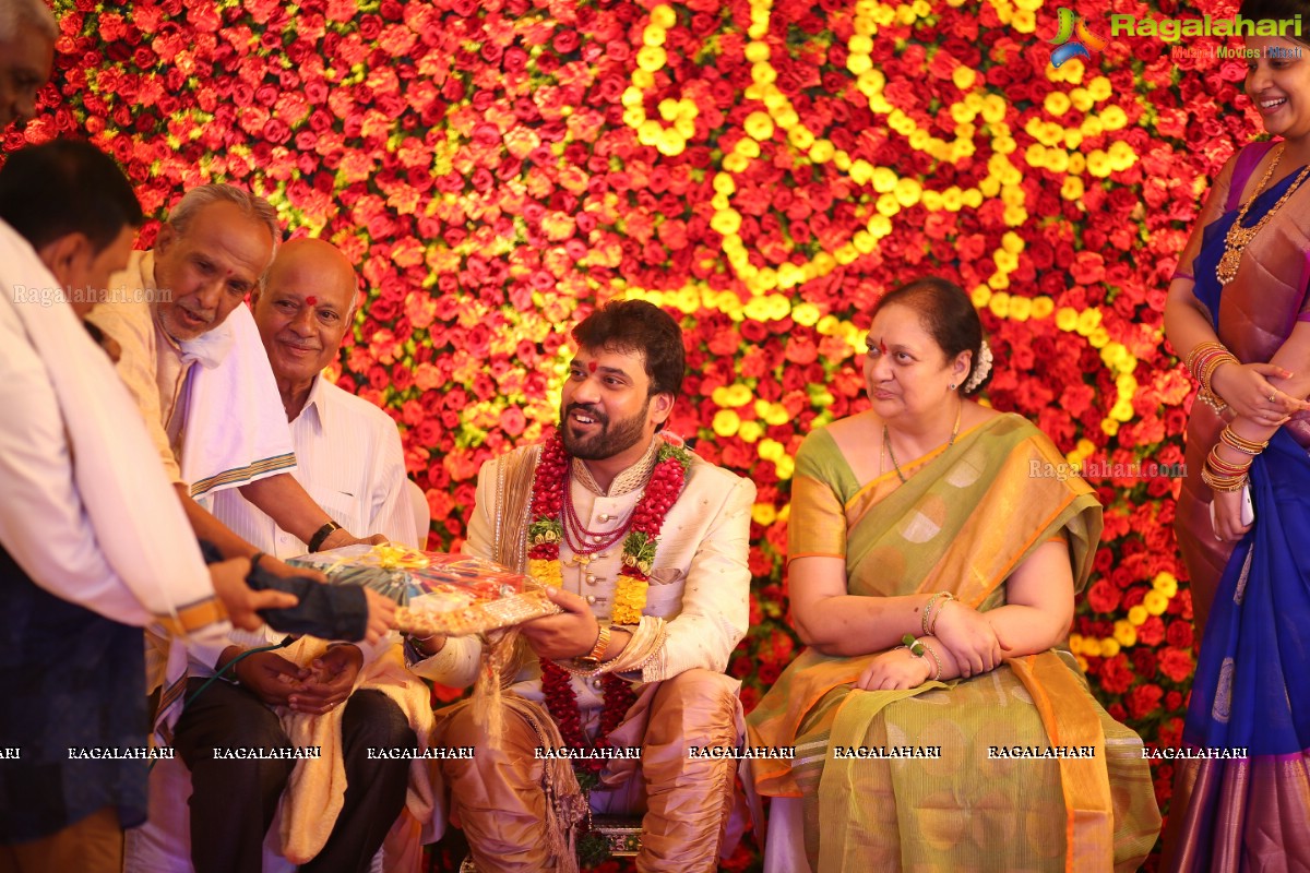 Engagement Ceremony of Saankruth and Spoorthy by Sparkle Events at Sri Raja Rajeshwari Roof Gardens, Secunderabad