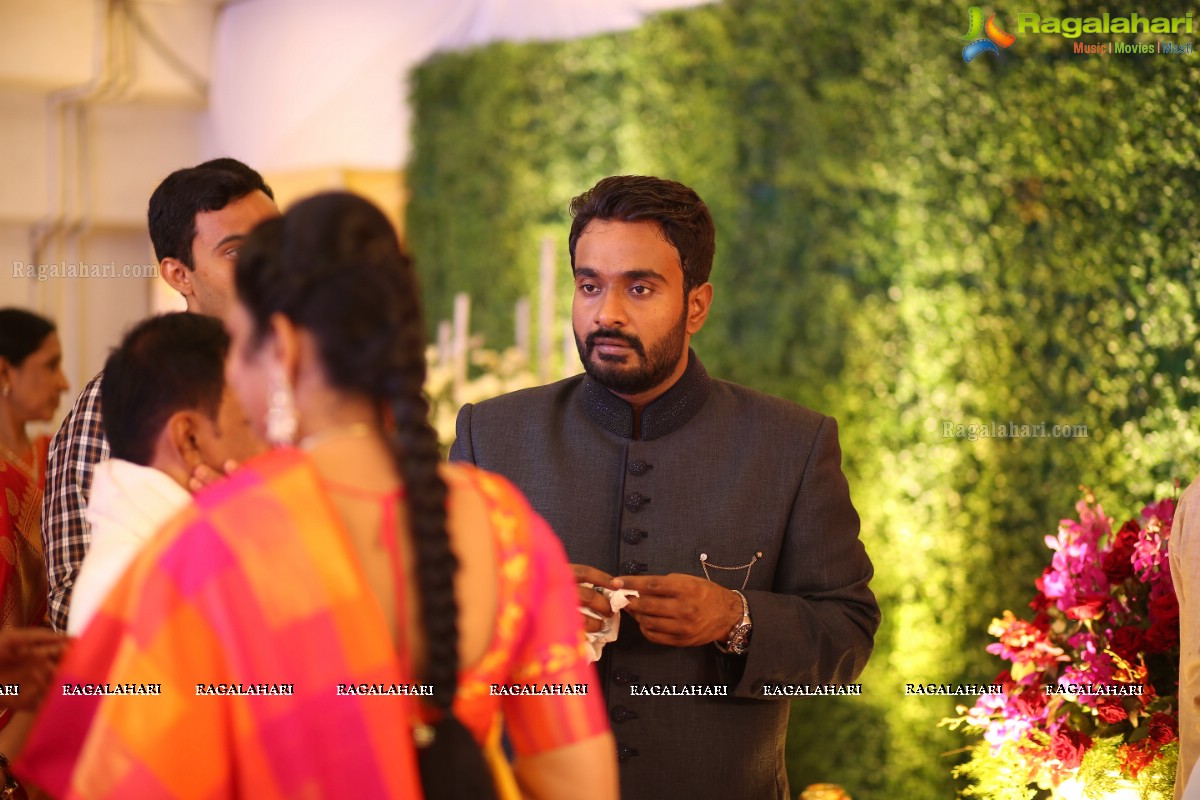 Engagement Ceremony of Saankruth and Spoorthy by Sparkle Events at Sri Raja Rajeshwari Roof Gardens, Secunderabad