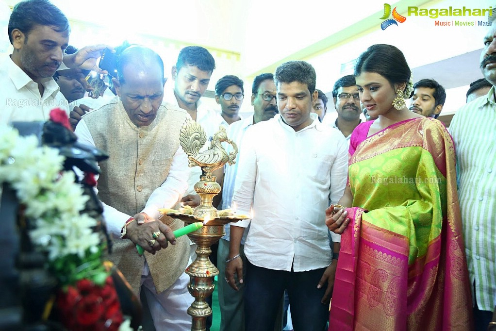 Hebah Patel launches VRK Silks Exhibition at Nizamabad