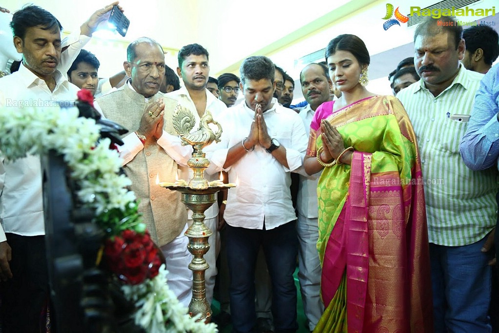 Hebah Patel launches VRK Silks Exhibition at Nizamabad