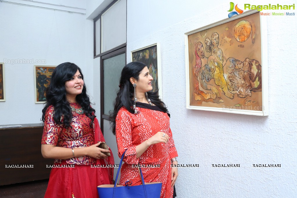 An Exhibition of Paintings by Basawaraj L Jane at Ailamma Art Gallery, Hyderabad