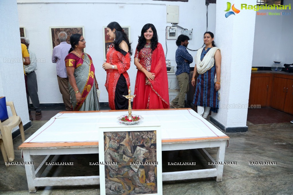 An Exhibition of Paintings by Basawaraj L Jane at Ailamma Art Gallery, Hyderabad