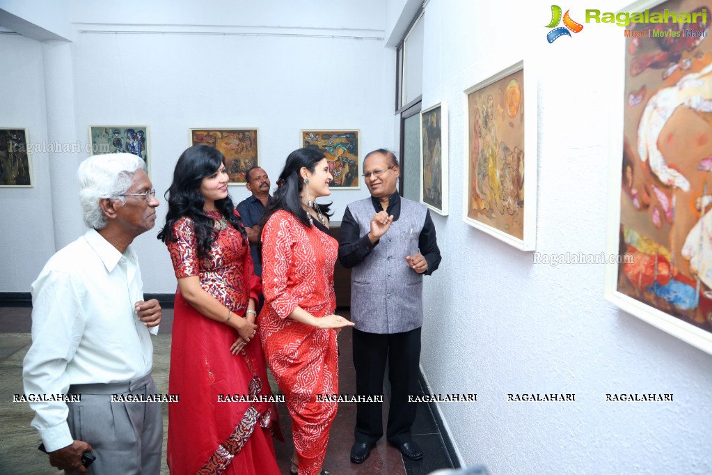 An Exhibition of Paintings by Basawaraj L Jane at Ailamma Art Gallery, Hyderabad