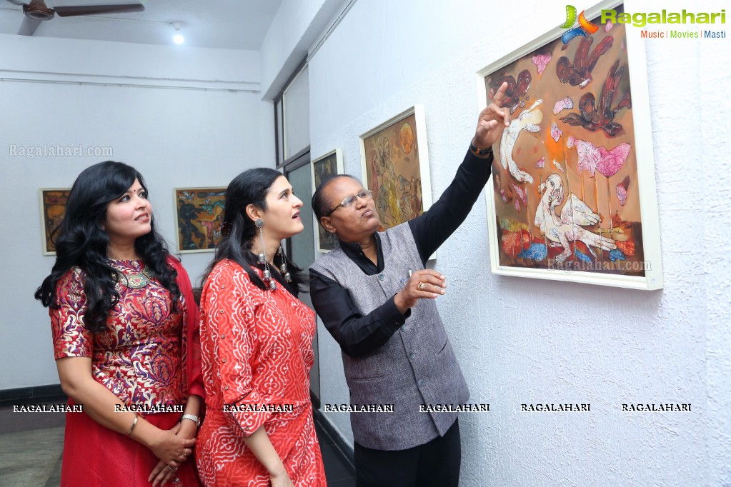 An Exhibition of Paintings by Basawaraj L Jane at Ailamma Art Gallery, Hyderabad