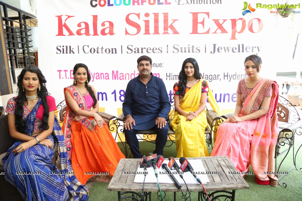 Kala Silk Expo Curtain Raiser at Cafe Hut-K, Jubilee Hills