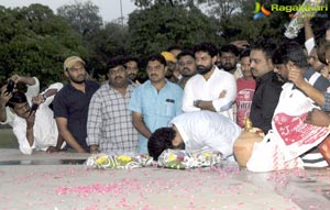 Jr NTR, Kalyan Ram Pay Tribute to NTR at NTR Ghat