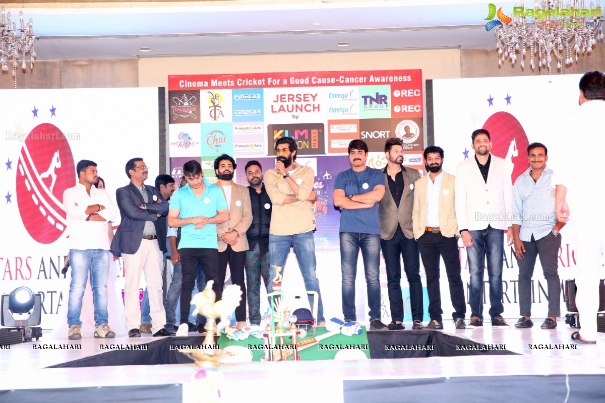 KLM Presents the Celebrity Cricket Tour to South Africa 2019 Jersey Launch by Rana Daggubati in Hyderabad