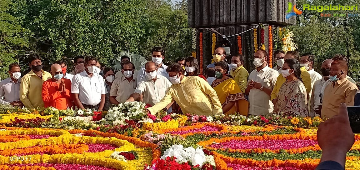 Nandamuri Family Members Pay Homage To Sr. NTR At NTR Ghat