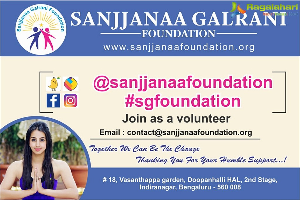 Sanjjanaa Galrani's Team Helps People in Pandemic