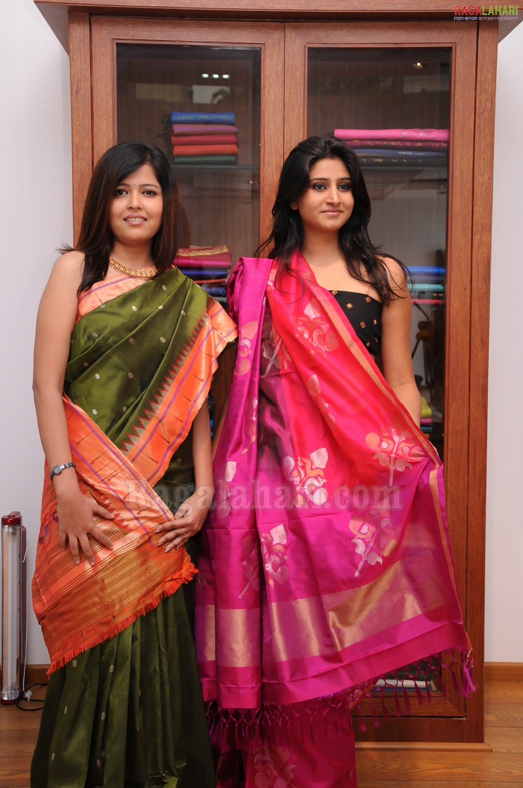 Carpets & Embroidered Sarees display by Veeves