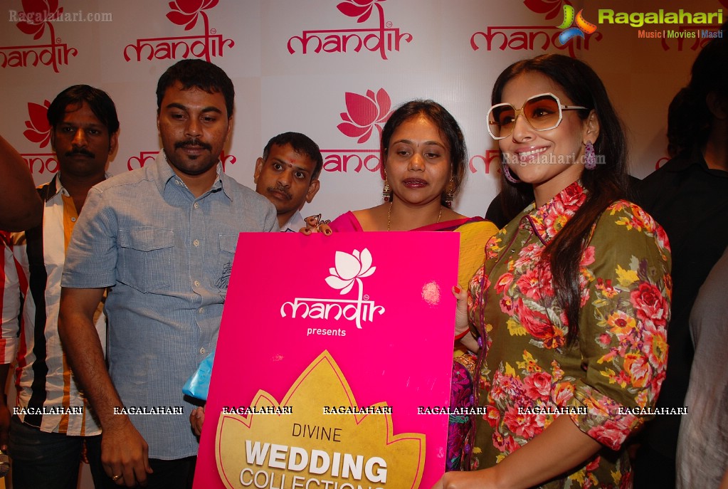 Vidya Balan launches 'Divine Wedding Collections' at Mandir, Hyd